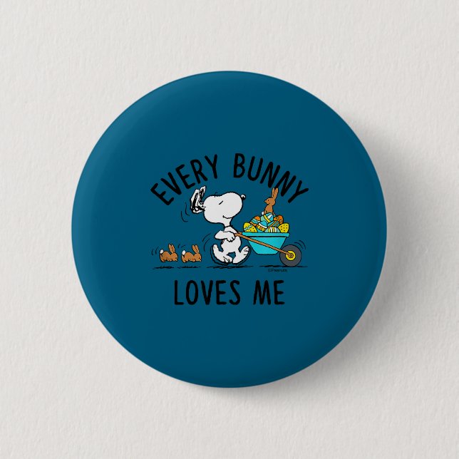 Peanuts - Ostern - jeder Hase mag mich Peanuts -  Button (Vorderseite)