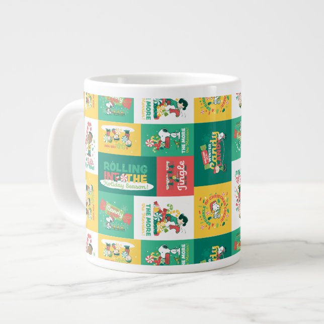Peanuts Peppermint Dreams | Urlaubsmuster Jumbo-Tasse (Vorderseite Links)