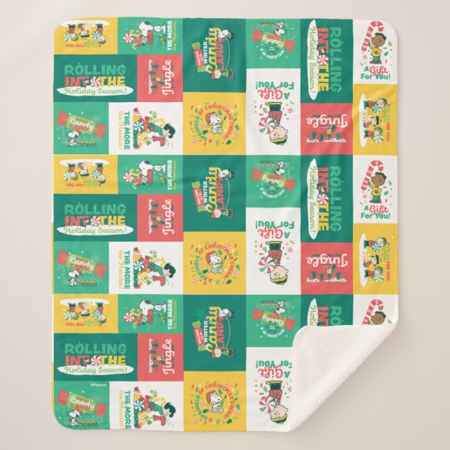 Peanuts Peppermint Dreams | Urlaubsmuster Sherpadecke (Vorderseite)