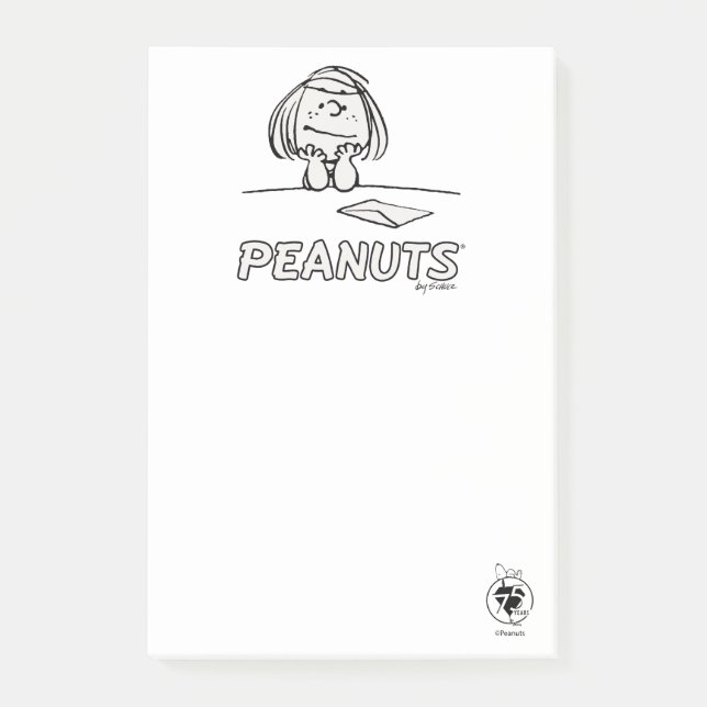 Peanuts | Peppermint Patty Gedanken Post-it Klebezettel (Vorderseite)