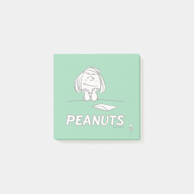 Peanuts | Peppermint Patty Gedanken Post-it Klebezettel (Vorderseite)