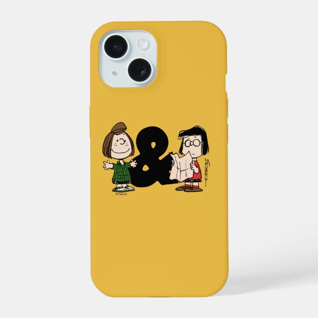 Peanuts | Peppermint Patty & Marcie iPhone 15 Hülle (Rückseite)