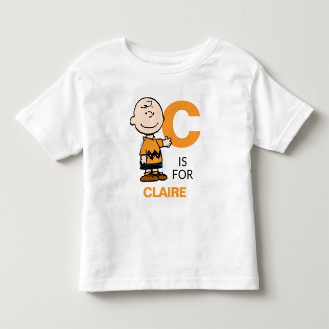 PEANUTS | Personalisiert Charlie Brown Kleinkind T-shirt (Vorderseite)