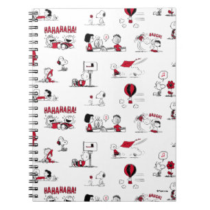 PEANUTS   Red & Black Pattern Notizblock