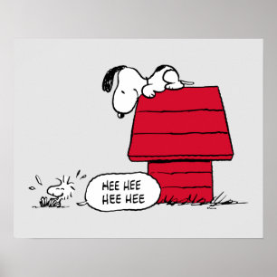 PEANUTS   Rotes und schwarzes Muster Poster