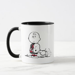 PEANUTS Rotes und schwarzes Muster Tasse