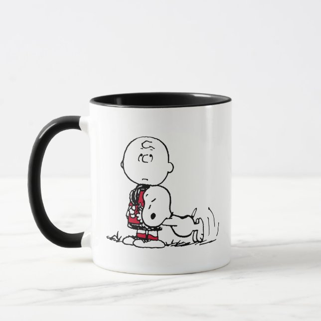 PEANUTS | Rotes und schwarzes Muster Tasse (Links)