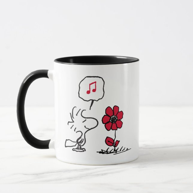 PEANUTS | Rotes und schwarzes Muster Tasse (Links)