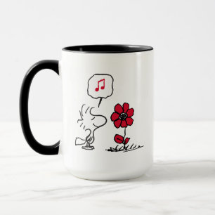 PEANUTS Rotes und schwarzes Muster Tasse