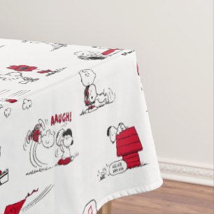 PEANUTS   Rotes und schwarzes Muster Tischdecke