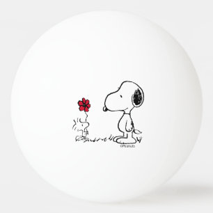 PEANUTS Rotes und schwarzes Muster Tischtennisball