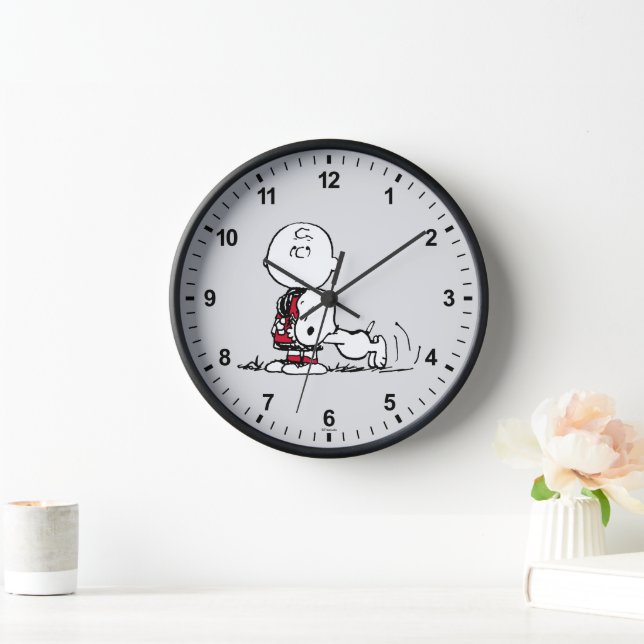 PEANUTS | Rotes und schwarzes Muster Uhr (Zuhause)