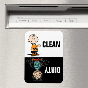 Peanuts Saubere und schmutzige Teller Magnet