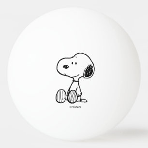 PEANUTS   Snoopie auf Schwarz-weißen Comicen Tischtennisball