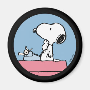 Peanuts Snoopy an der Schreibmaschine Magnet