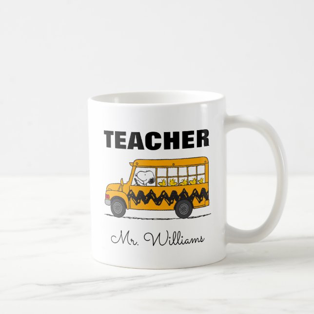 Peanuts | Snoopy Bus Driver Teacher Kaffeetasse (Rechts)