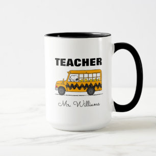 Peanuts Snoopy Bus Driver Teacher Tasse
