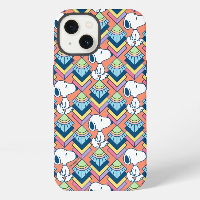 Peanuts | Snoopy Deco Träume Muster iPhone Hülle (Rückseite)