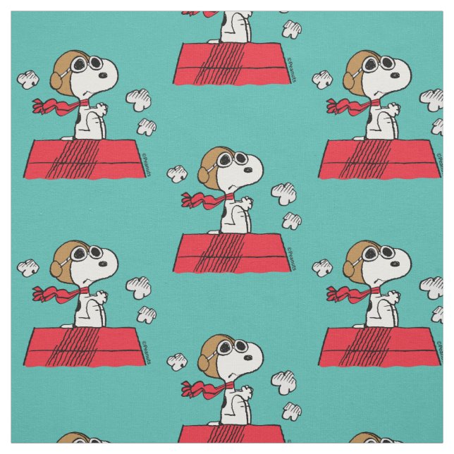 Peanuts | Snoopy der fliegende Held Stoff (Muster)