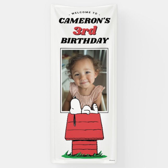 Peanuts Snoopy Dog House Birthday Banner (Vertikal)