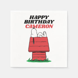 Peanuts Snoopy Dog House Birthday Napkins Serviette