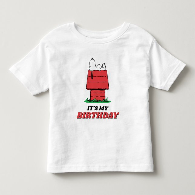 Peanuts Snoopy Dog House Birthday Toddler T-shirt (Vorderseite)