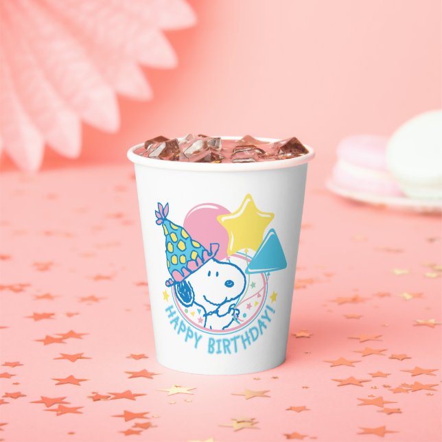 PEANUTS | Snoopy Happy Birthday Balloons Pappbecher (Insitu)