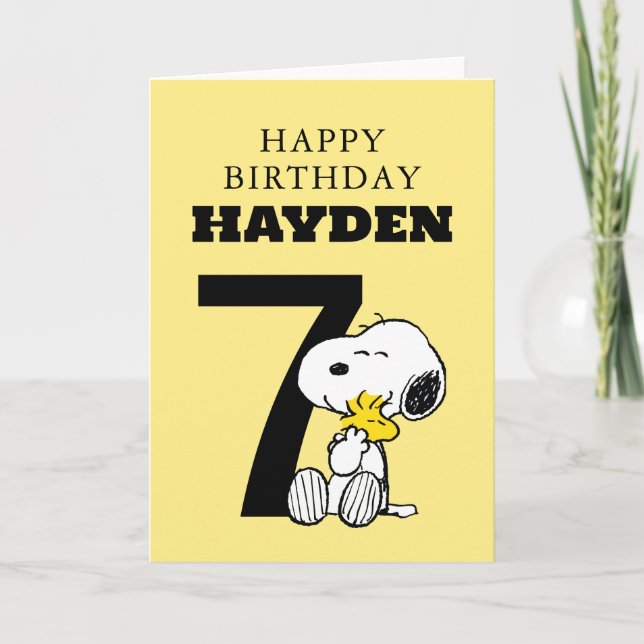 PEANUTS | Snoopy Happy Birthday Karte (Vorderseite)