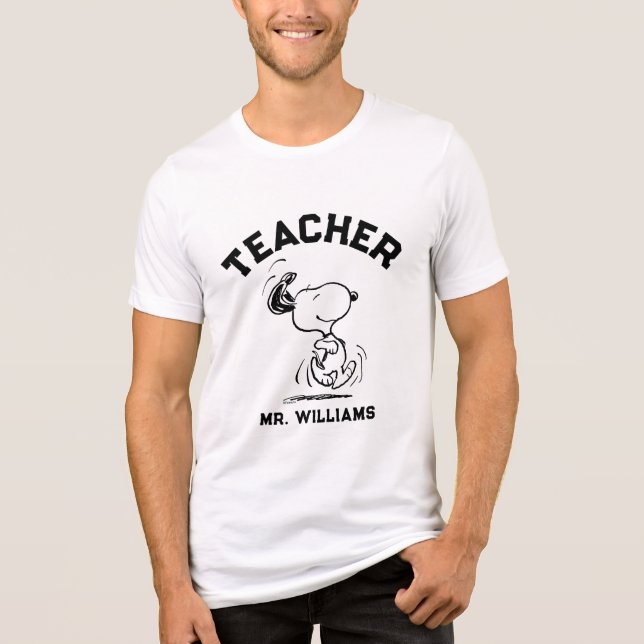 Peanuts | Snoopy Happy Dance Teacher Tri-Blend Shirt (Vorderseite)