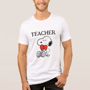 Peanuts Snoopy Heart Hug Teacher Tri-Blend Shirt