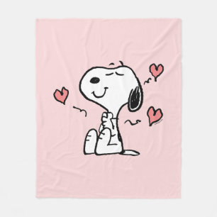 Peanuts Snoopy Herzen Fleecedecke