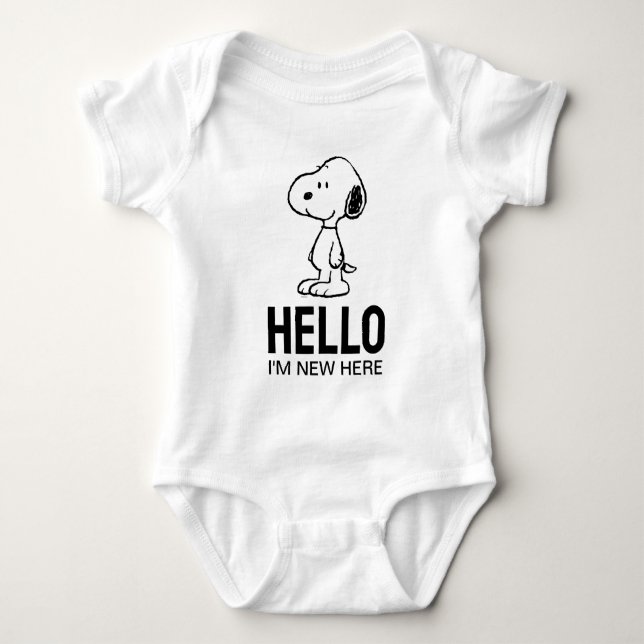 Peanuts Snoopy | |'m New Here Baby Strampler (Vorderseite)