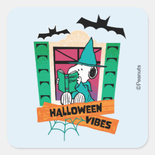Peanuts Snoopy Magische Tränke Halloween Quadratischer Aufkleber