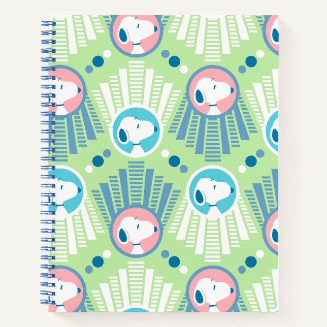 Peanuts | Snoopy Mintgrün Deco Dreams Muster Notizbuch (Vorderseite)
