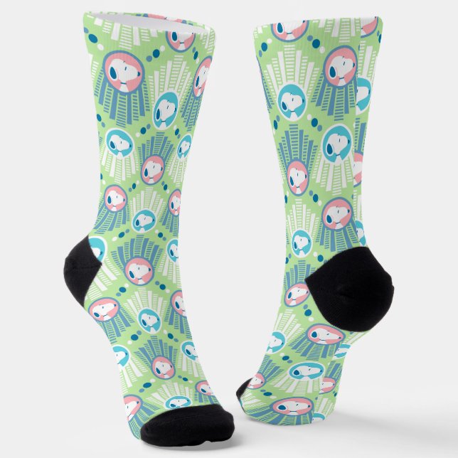 Peanuts | Snoopy Mintgrün Deco Dreams Muster Socken (Gewinkelt)