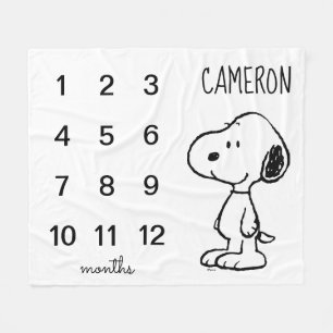 Peanuts Snoopy   Monatsmilestone Baby Fleecedecke