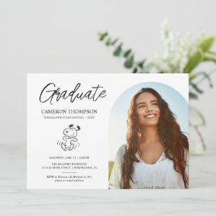 Peanuts Snoopy Partei für den Schulabschluss Einladung