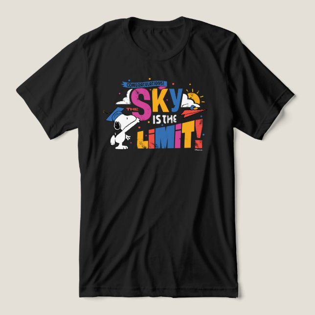 Peanuts Snoopy Sky Is The Limit Graduation Tri-Blend Shirt (Design Vorderseite)