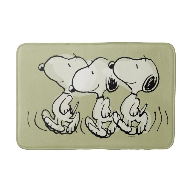 Peanuts | Snoopy stolziert daher Badematte (Vorderseite)