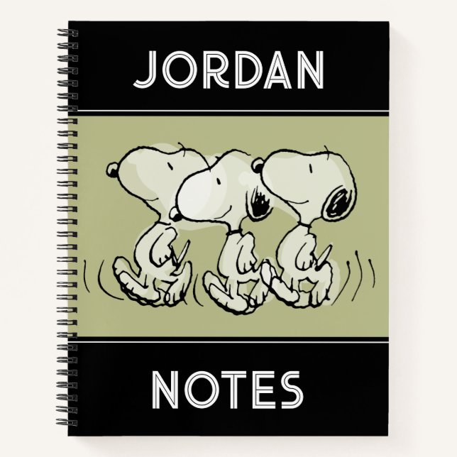 Peanuts | Snoopy stolziert Notizbuch (Vorderseite)