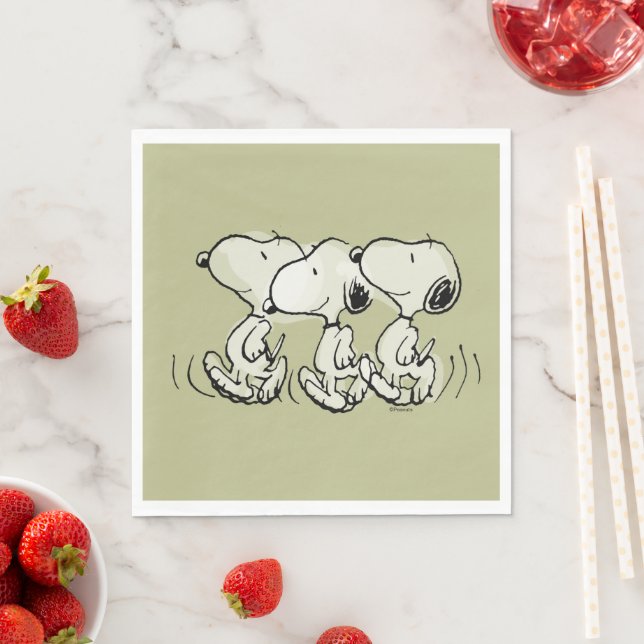 Peanuts | Snoopy stolziert Serviette (Beispiel)