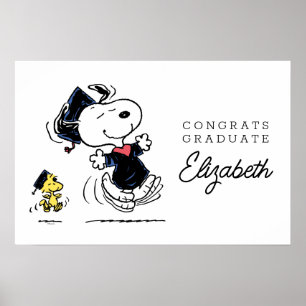 Peanuts Snoopy & Woodstock Abschluss Poster
