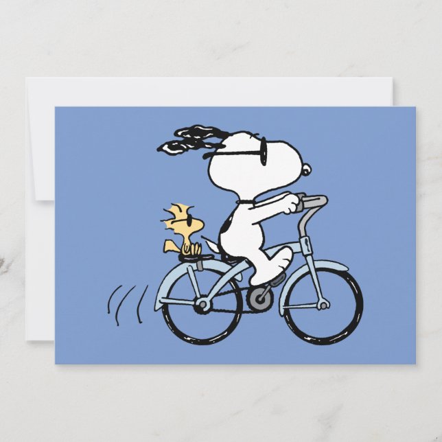 Peanuts | Snoopy & Woodstock Bicycle Karte (Vorderseite)