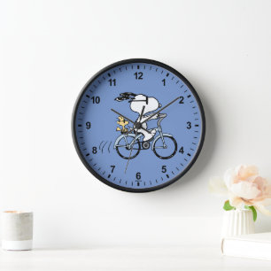 Peanuts   Snoopy & Woodstock Fahrrad Uhr