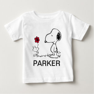Peanuts Snoopy & Woodstock Rot & Schwarz Baby T-shirt
