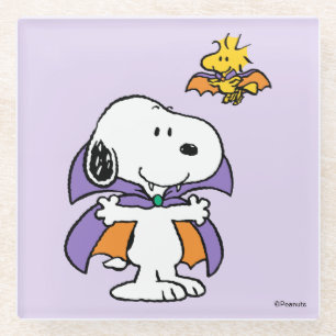Peanuts Snoopy Woodstock Vampir Halloween Glasuntersetzer
