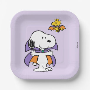Peanuts Snoopy Woodstock Vampir Halloween Pappteller