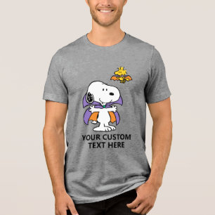 Peanuts Snoopy Woodstock Vampir Halloween Tri-Blend Shirt