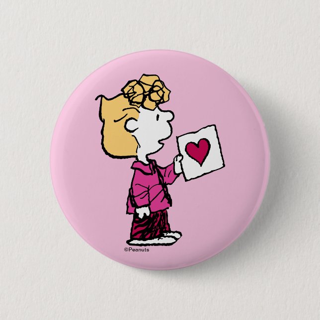 Peanuts | Valentine's Day | Sally Valentine Card Button (Vorderseite)