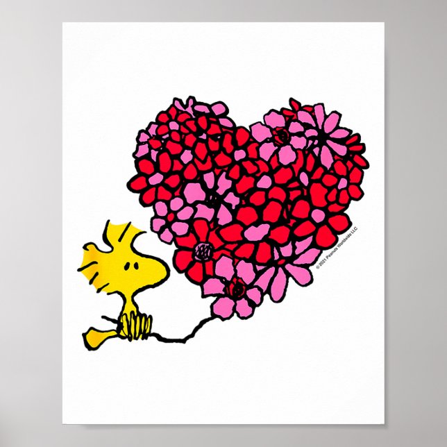 Peanuts - Valentines - Floral Heart  Poster (Vorne)